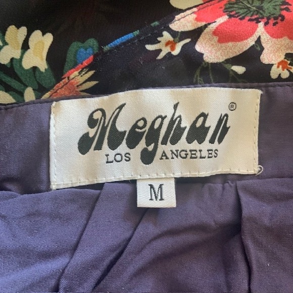 Meghan LA Floral Halter Maxi Dress M NWT Fairy Boho Chiffon Backless Ethereal - Picture 7 of 11